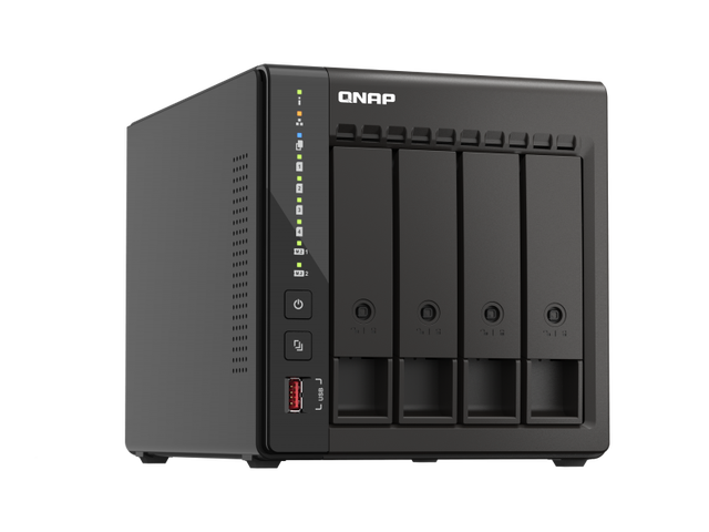 QNAP 4-Bay High-Performance desktop NAS with Intel Celeron 4-Core J6412, onboard 8GB RAM, 2 x 2.5GbE, 1 x HDMI 1.4b, 2 x M.2 PCIe Gen 3 Slots, 2x... — photo 4