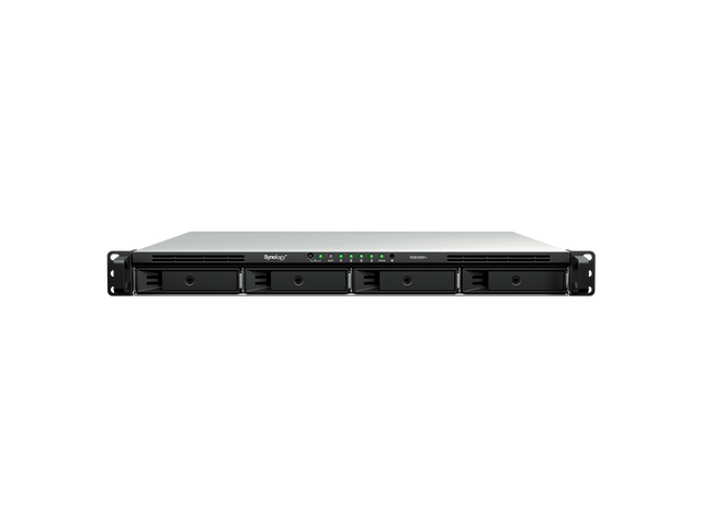 Synology 4bay NAS RackStation - AMD V1500B (2.2 GHz) - 2 Ram Slots - 4 Drive Bays - Gigabit Ethernet - USB 3.2 - 4x RJ-45 - RS826RP+