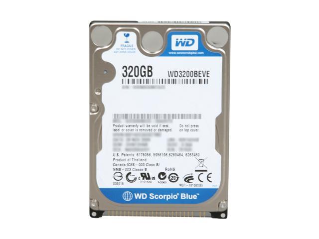Western Digital Scorpio Blue WD3200BEVE 320GB 5400 RPM PATA 2.5' Internal Notebook Hard Drive Bare Drive