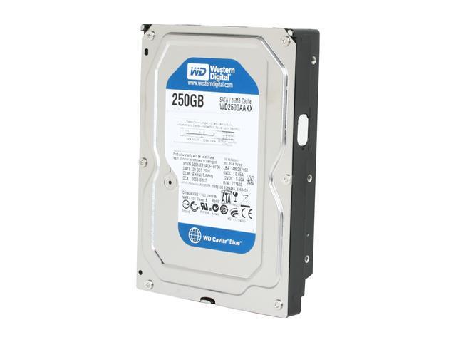 Western Digital Blue WD2500AAKX 250GB 7200 RPM 16MB Cache SATA 6.0Gb/s 3.5' Internal Hard Drive Bare Drive