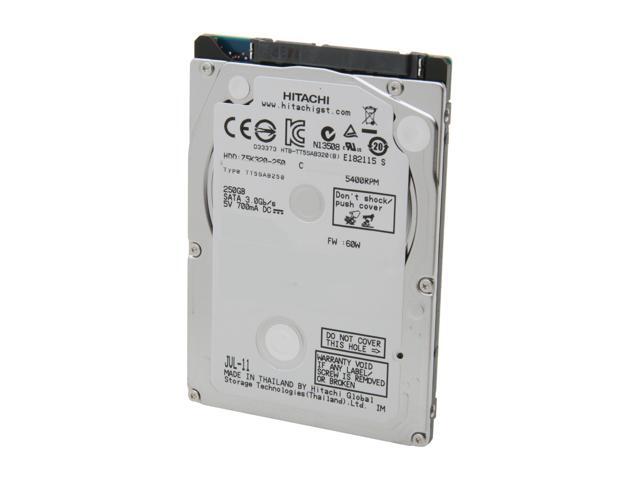 HGST Travelstar Z5K320 HTS543225A7A384 (0A78602) 250GB 5400 RPM 8MB Cache SATA 3.0Gb/s 2.5' Internal Notebook Hard Drive Bare Drive