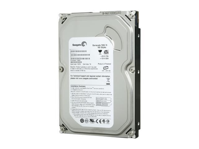 Seagate BarraCuda 7200.10 ST3160215A 160GB 7200 RPM 2MB Cache IDE Ultra ATA100 / ATA-6 3.5' Hard Drive (Perpendicular Recording) Bare Drive
