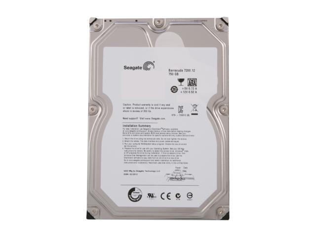Seagate BarraCuda ST3750525AS 750GB 7200 RPM 32MB Cache SATA 6.0Gb/s 3.5' Internal Hard Drive Bare Drive