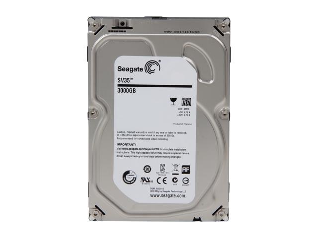 Seagate SV35.6 Series ST3000VX000 3TB 7200 RPM 64MB Cache SATA 6.0Gb/s 3.5' Surveillance Hard Drive Bare Drive