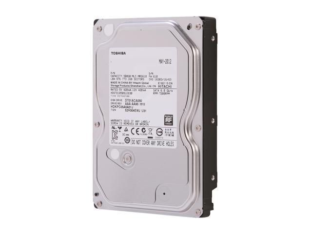 Toshiba DT01ACA 500 GB Hard Drive 3.5' Internal SATA 7200 RPM DT01ACA050