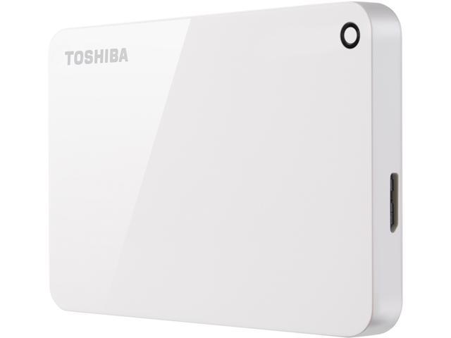Toshiba Canvio Advance 2TB Portable External Hard Drive USB 3.0 White - HDTC920XW3AA