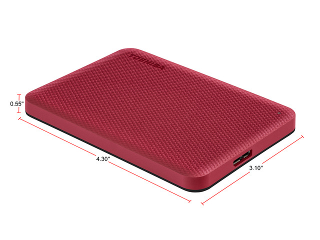 TOSHIBA 2TB Canvio Advance Portable External Hard Drive USB 3.0 Model HDTCA20XR3AA Red β photo 4
