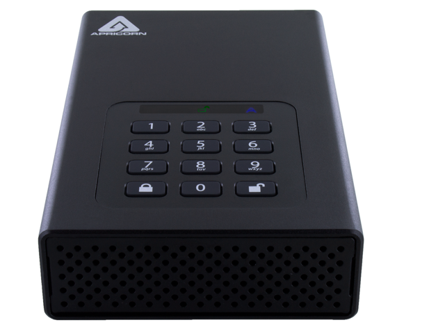 Apricorn Aegis Padlock DT 20 TB Desktop Hard Drive - 3.5' External - TAA Compliant - USB 3.0, USB 3.2 (Gen 1), USB 3.1 (Gen 1) - 256-bit AES-XTS...