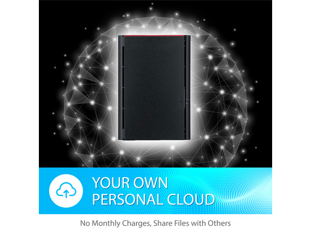 BUFFALO LinkStation 220 2-Bay Personal Cloud Network Storage 8TB (2x4TB) with Hard Drives Included — photo 3
