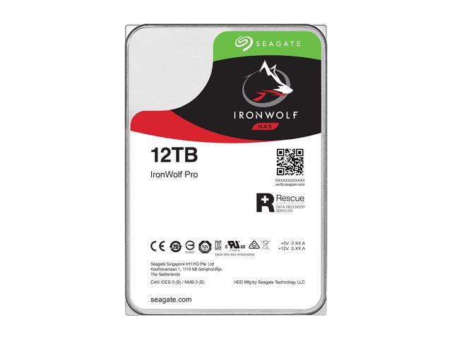 Seagate IronWolf Pro 12TB NAS Hard Drive 7200 RPM 256MB Cache SATA 6.0Gb/s 3.5' Internal Hard Drive ST12000NE0007