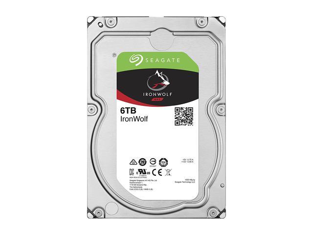 Seagate IronWolf 6TB NAS Hard Drive 7200 RPM 256MB Cache SATA 6.0Gb/s CMR 3.5' Internal HDD for RAID Network Attached Storage ST6000VN0033