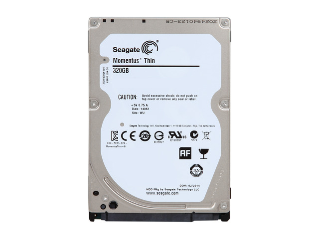 Seagate ST320LM010 320GB 7200 RPM 32MB Cache SATA 6.0Gb/s 2.5' Laptop Thin Hard Drive