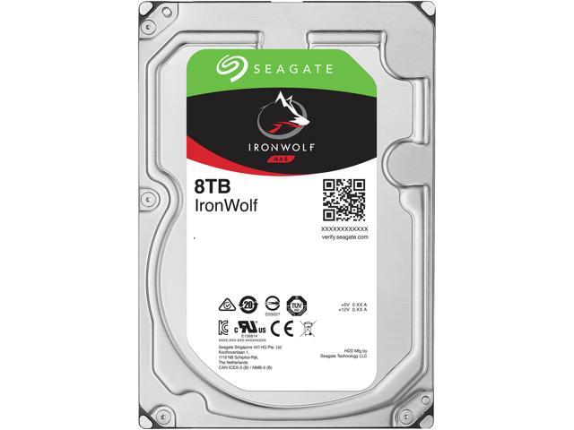 Seagate IronWolf 8TB NAS Hard Drive 7200 RPM 256MB Cache SATA 6.0Gb/s CMR 3.5' Internal HDD for RAID Network Attached Storage ST8000VN0022