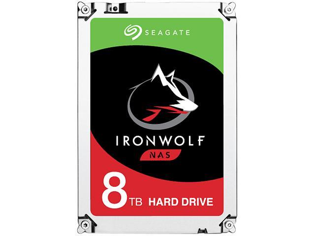 Seagate IronWolf 8TB NAS Hard Drive 7200 RPM 256MB Cache SATA 6.0Gb/s CMR 3.5" Internal HDD