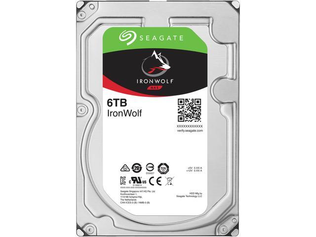 Seagate IronWolf 6TB NAS Hard Drive 7200 RPM 128MB Cache SATA 6.0Gb/s 3.5' Internal Hard Drive ST6000VN0041