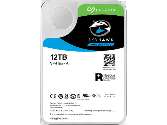 Seagate SkyHawk AI ST12000VE0008 12TB 7200 RPM 256MB Cache SATA 6.0Gb/s 3.5' Int