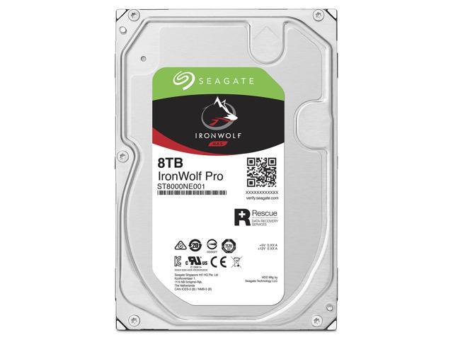 Seagate IronWolf Pro 8TB NAS Hard Drive 7200 RPM 256MB Cache CMR SATA 6.0Gb/s 3.5' Internal HDD ST8000NE001