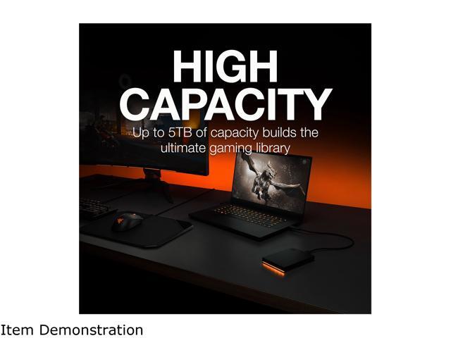 Seagate FireCuda Gaming Hard Drive External Hard Drive 1TB - USB 3.2 Gen 1, RGB LED Lighting for PC and Mac with Rescue Services (STKL1000400)