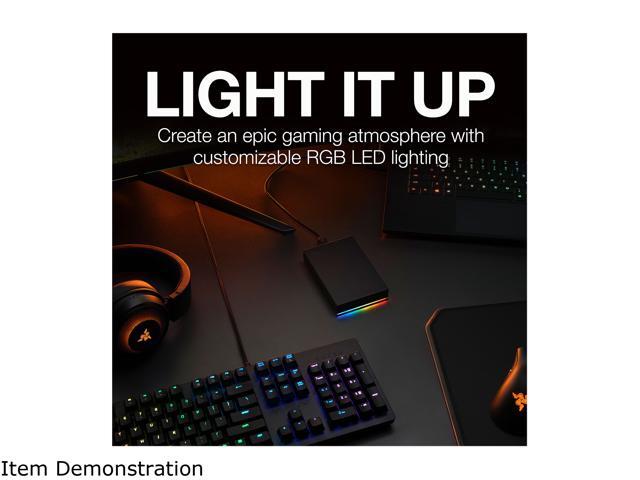 Seagate FireCuda Gaming Hard Drive External Hard Drive 5TB - USB 3.2 Gen 1, RGB LED Lighting for PC and Mac with Rescue Services (STKL5000400)