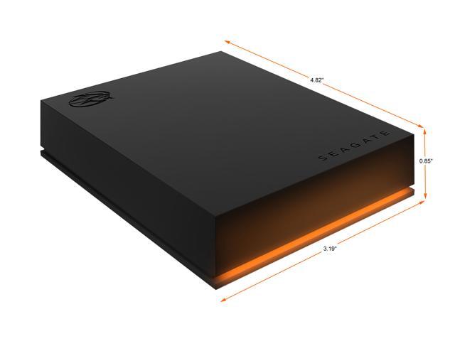 Seagate FireCuda Gaming Hard Drive External Hard Drive 5TB - USB 3.2 Gen 1, RGB LED Lighting for PC and Mac with Rescue Services (STKL5000400)