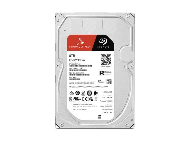 Seagate IronWolf Pro ST8000NT001 8TB 7200 RPM 256MB Cache SATA 6.0Gb/s 3.5' Internal Hard Drive