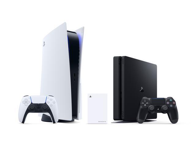 Seagate - Game Drive for PlayStation Consoles 2TB External USB 3.2 Gen 1 Portable Hard Drive with Blue LED Lighting - White - image 8