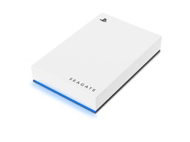 Seagate - Game Drive for PlayStation Consoles 2TB External USB 3.2 Gen 1 Portable Hard Drive with Blue LED Lighting - White - image 4