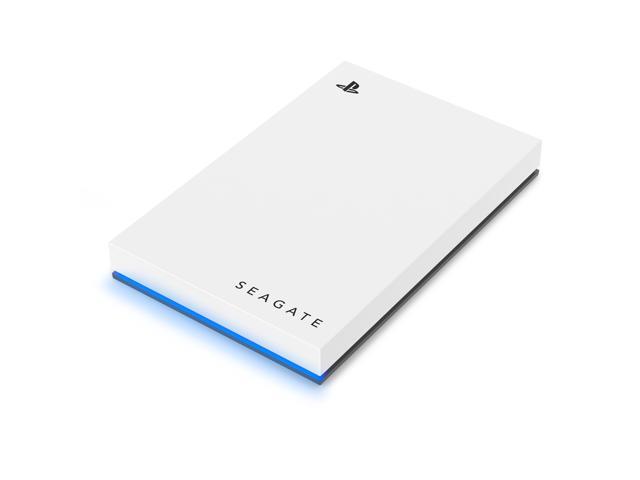 Seagate - Game Drive for PlayStation Consoles 5TB External USB 3.2 Gen 1 Portable Hard Drive with Blue LED Lighting - White - image 4