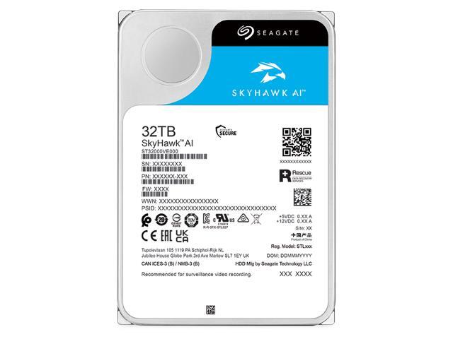 Seagate SkyHawk AI ST32000VE000 32TB 7200 RPM 512MB Cache SATA 6.0Gb/s 3.5' Internal Hard Drive