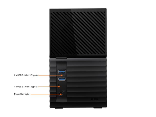 WD 16TB My Book Duo Desktop RAID External Hard Drive 256-Bit AES Encryption - USB 3.2 Gen1 (WDBFBE0160JBK-NESN)