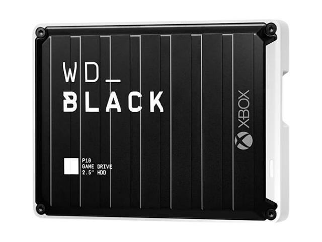 WD Black 4TB P10 Game Drive Portable External Hard Drive for Xbox USB 3.2 (WDBA5G0040BBK-WESN) Black with White Trim
