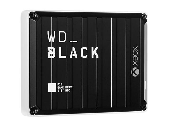 WD Black 4TB P10 Game Drive Portable External Hard Drive for Xbox USB 3.2 (WDBA5G0040BBK-WESN) Black with White Trim