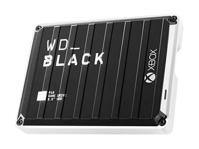 WD Black 4TB P10 Game Drive Portable External Hard Drive for Xbox USB 3.2 (WDBA5G0040BBK-WESN) Black with White Trim