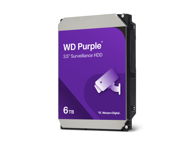 WD Purple 6TB Surveillance Hard Disk Drive - 5400 RPM Class SATA 6Gb/s 256MB Cache 3.5 Inch WD63PURZ