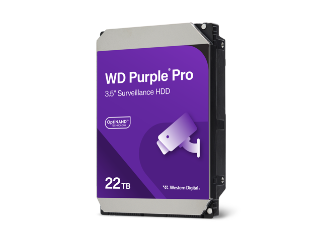 WD Purple Pro WD221PURP 22TB 7200 RPM 512MB Cache SATA 6.0Gb/s 3.5' Internal Hard Drive