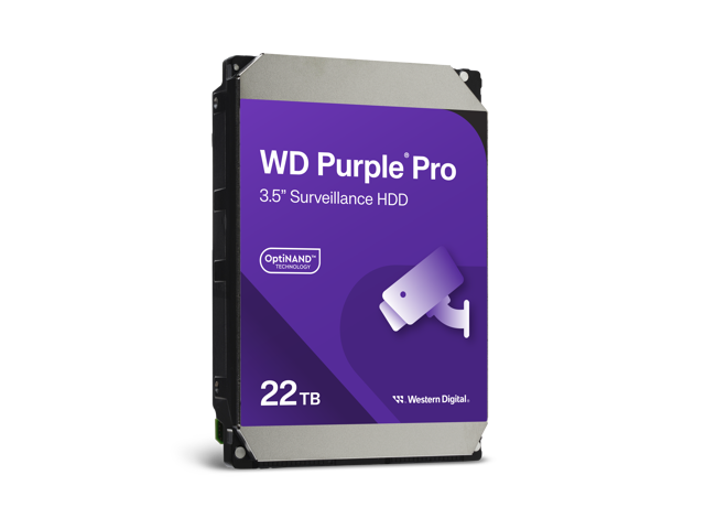 WD Purple Pro WD221PURP 22TB 7200 RPM 512MB Cache SATA 6.0Gb/s 3.5' Internal Hard Drive