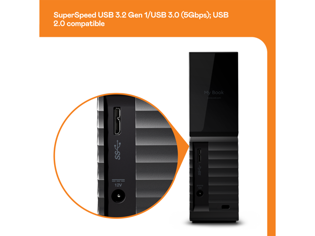 WD My Book 22TB USB 3.0, Micro-B External Desktop Hard Drive Black