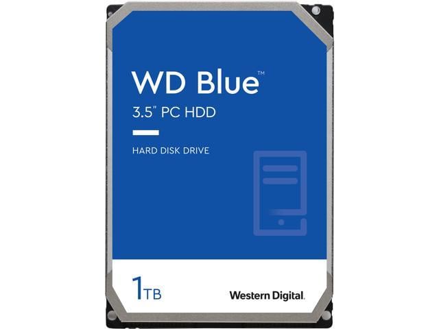 WD Blue 1TB Desktop Hard Disk Drive - 5400 RPM SATA 6Gb/s 64MB Cache 3.5 Inch - WD10EZRZ