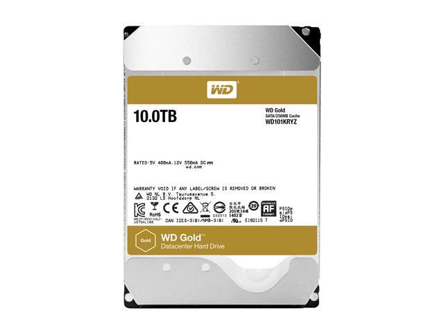 WD Gold 10TB Enterprise Class Hard Disk Drive - 7200 RPM Class SATA 6Gb/s 256MB Cache 3.5 Inch - WD101KRYZ