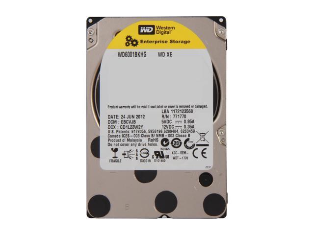 Western Digital XE WD6001BKHG 600GB 10000 RPM 32MB Cache SAS 6Gb/s 2.5' Internal Enterprise Hard Drive Bare Drive