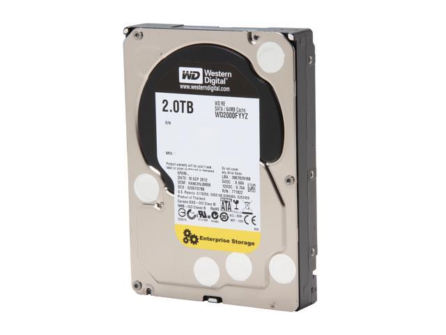 WD RE WD2000FYYZ 2TB 7200 RPM 64MB Cache SATA 6.0Gb/s 3.5' Enterprise Internal Hard Drive Bare Drive