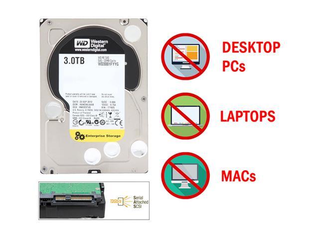 WD Re 3TB Datacenter Capacity Hard Disk Drive - 7200 RPM Class SAS 6Gb/s 32MB Cache 3.5 inch WD3001FYYG