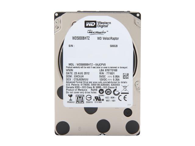 Western Digital WD VelociRaptor WD5000BHTZ 500GB 10000 RPM 64MB Cache SATA 6.0Gb/s 2.5' Enterprise Hard Drive Bare Drive