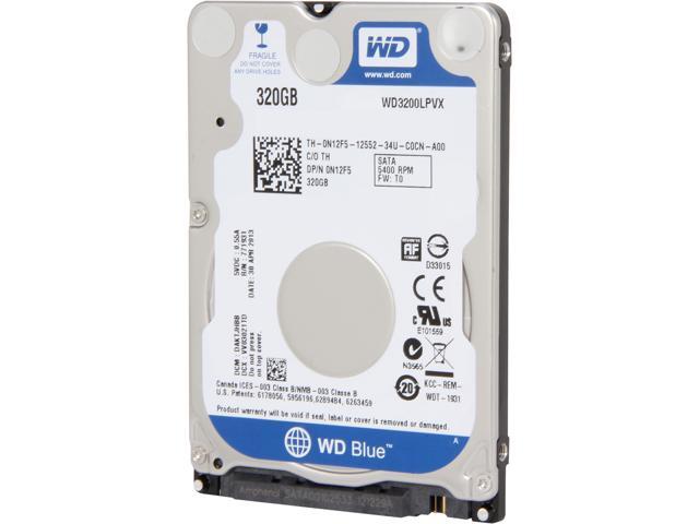 WD Blue WD3200LPVX 320GB 5400 RPM 8MB Cache SATA 6.0Gb/s 2.5' Internal Notebook Hard Drive Bare Drive