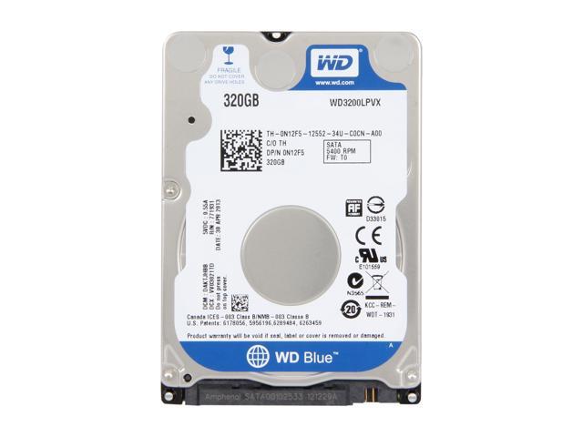 WD Blue WD3200LPVX 320GB 5400 RPM 8MB Cache SATA 6.0Gb/s 2.5' Internal Notebook Hard Drive Bare Drive