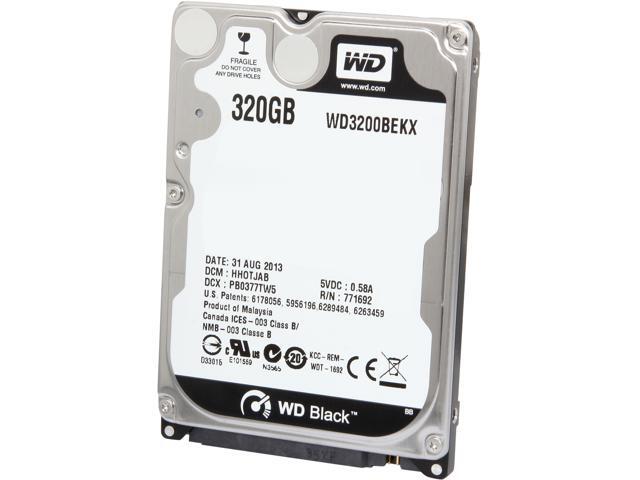 WD BLACK SERIES WD3200BEKX 320GB 7200 RPM 16MB Cache SATA 6.0Gb/s 2.5' Internal Notebook Hard Drive Bare Drive