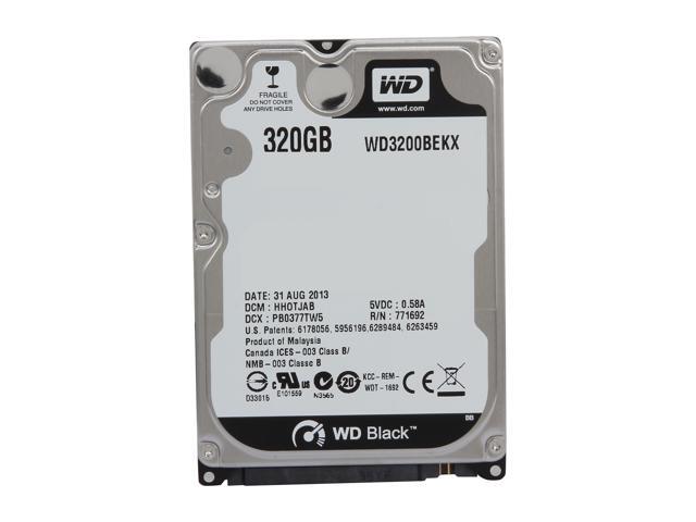 WD BLACK SERIES WD3200BEKX 320GB 7200 RPM 16MB Cache SATA 6.0Gb/s 2.5' Internal Notebook Hard Drive Bare Drive