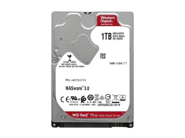 WD Red Plus 1TB NAS Hard Disk Drive - 5400 RPM Class SATA 6Gb/s 16MB Cache 2.5 Inch - WD10JFCX