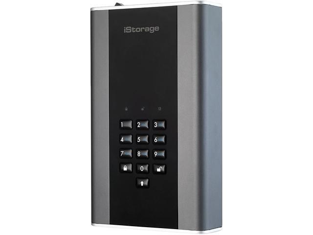 iStorage diskAshur DT2 8TB Secure encrypted desktop hard drive - FIPS Level 2 certified, Password protected, military grade hardware encryption.