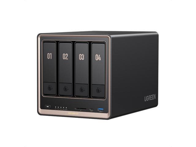 UGREEN NASync DXP4800 GT 4-bay NAS, AMD Ryzen Embedded R2514, Dual 10GbE GbE LAN, Dual M.2 NVMe SSD Slots, Diskless